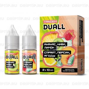 Duall Tandem Salt -  Ананас Киви Лимон и Спрайт Персик Ягоды Duall Tandem Salt -  Ананас Киви Лимон и Спрайт Персик Ягоды